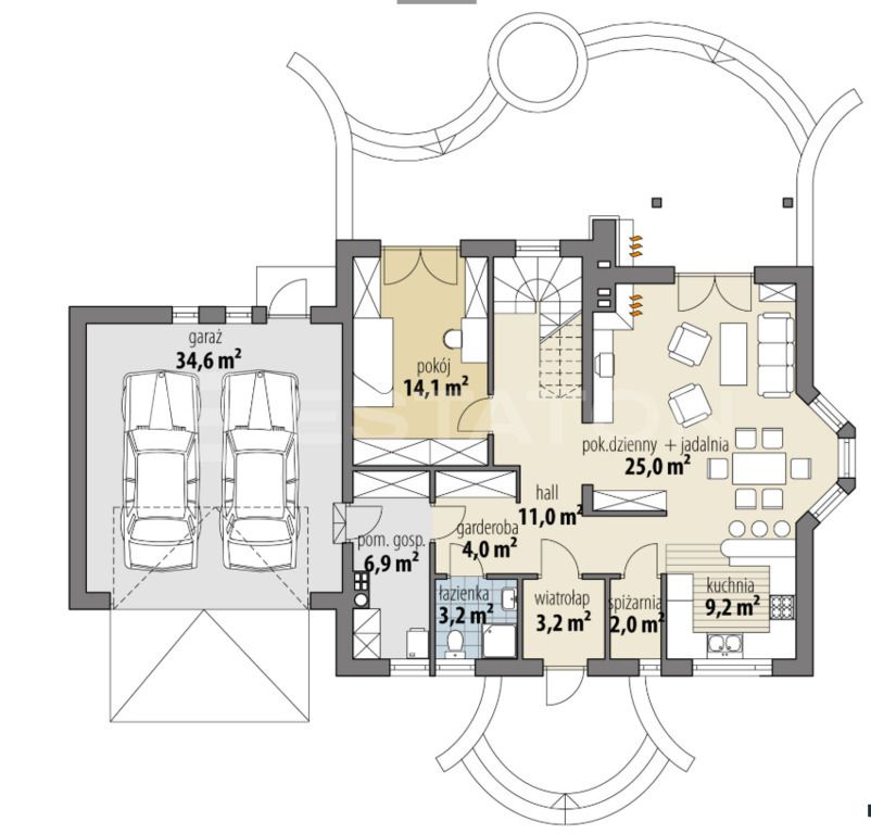 dom wolnostojący, 6 pokoi Rzeszów, ul. hr. Alfreda Potockiego. Zdjęcie 17