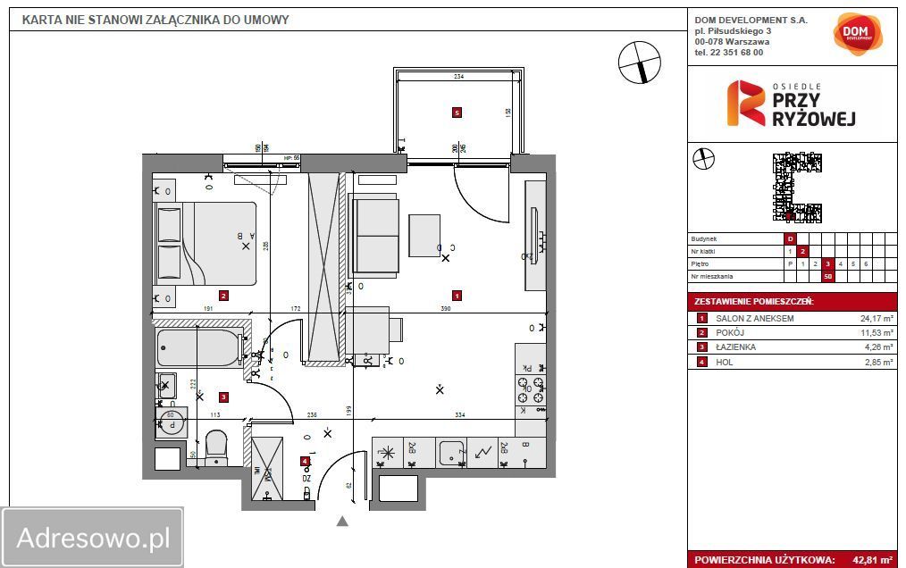 Mieszkanie 2-pokojowe Warszawa Skorosze, ul. Ryżowa. Zdjęcie 9