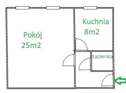 Mieszkanie 1-pokojowe Kraków Grzegórzki, ul. Rzeźnicza. Zdjęcie 2