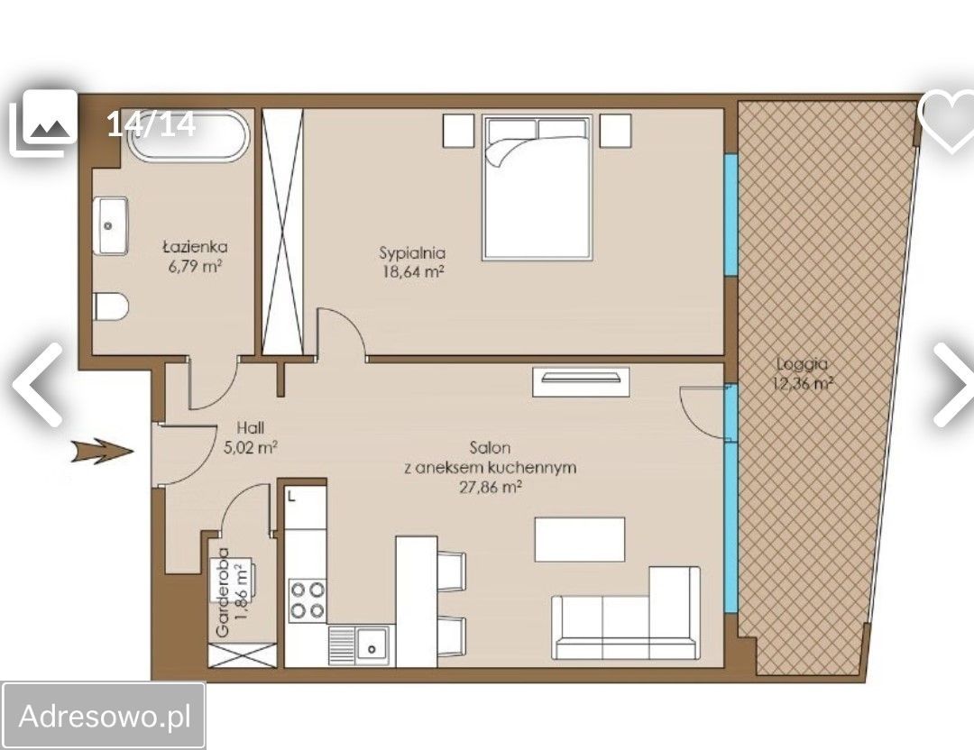 Mieszkanie 2-pokojowe Warszawa Śródmieście, ul. Bagno. Zdjęcie 10