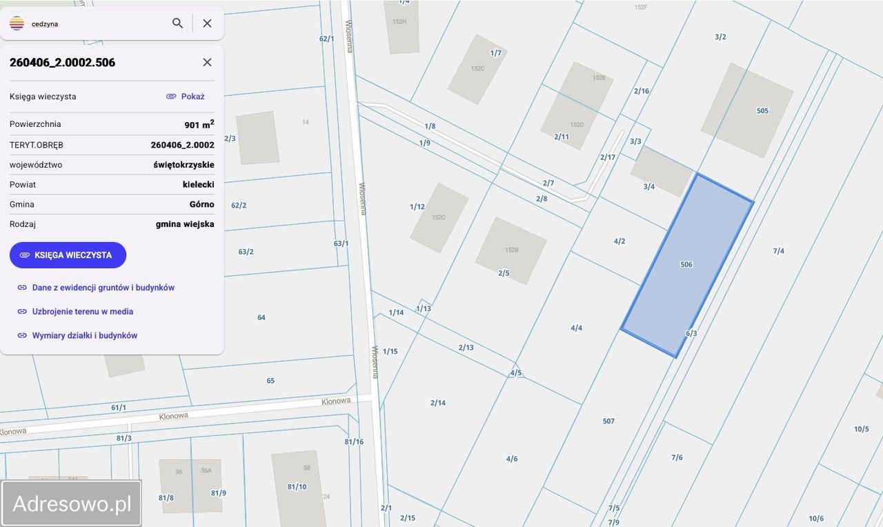 Działka budowlana Cedzyna. Zdjęcie 7