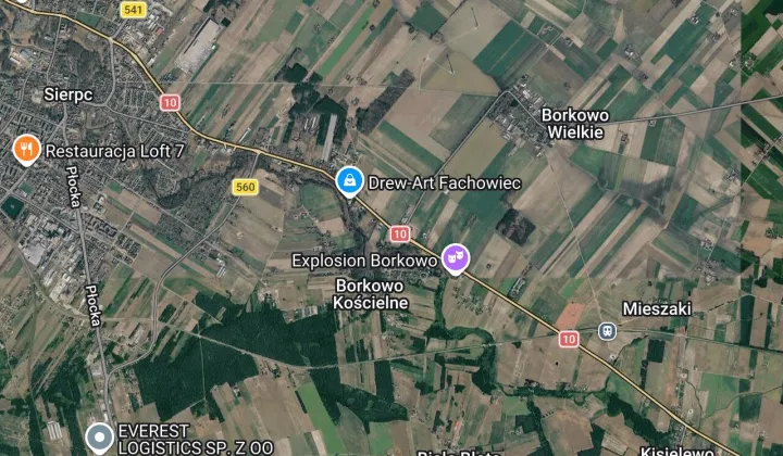Działka budowlana Borkowo Kościelne, ul. Warszawska