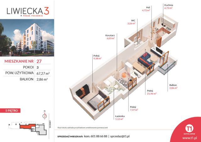 Mieszkanie 3-pokojowe Warszawa Gocławek, ul. Liwiecka. Zdjęcie 23