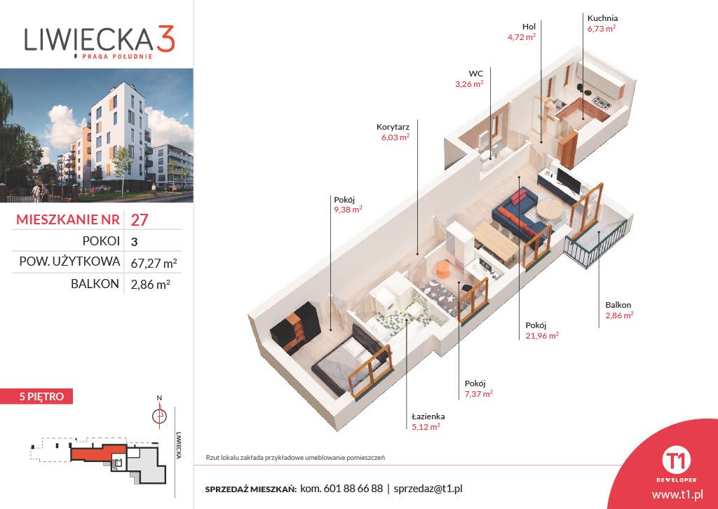 Mieszkanie 3-pokojowe Warszawa Gocławek, ul. Liwiecka. Zdjęcie 23