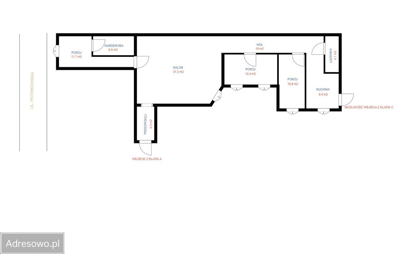 Mieszkanie 4-pokojowe Łódź Śródmieście, ul. Piotrkowska. Zdjęcie 11