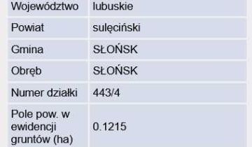 Działka budowlana Słońsk, ul. Jaśminowa