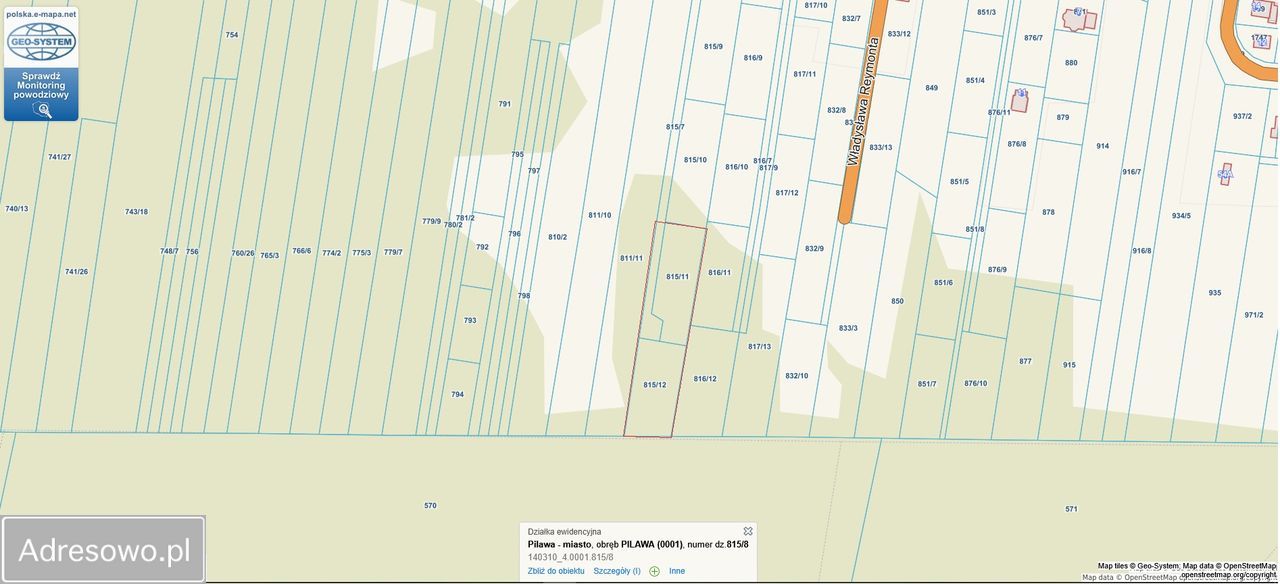 Działka budowlana Pilawa, ul. Jana Kochanowskiego. Zdjęcie 3