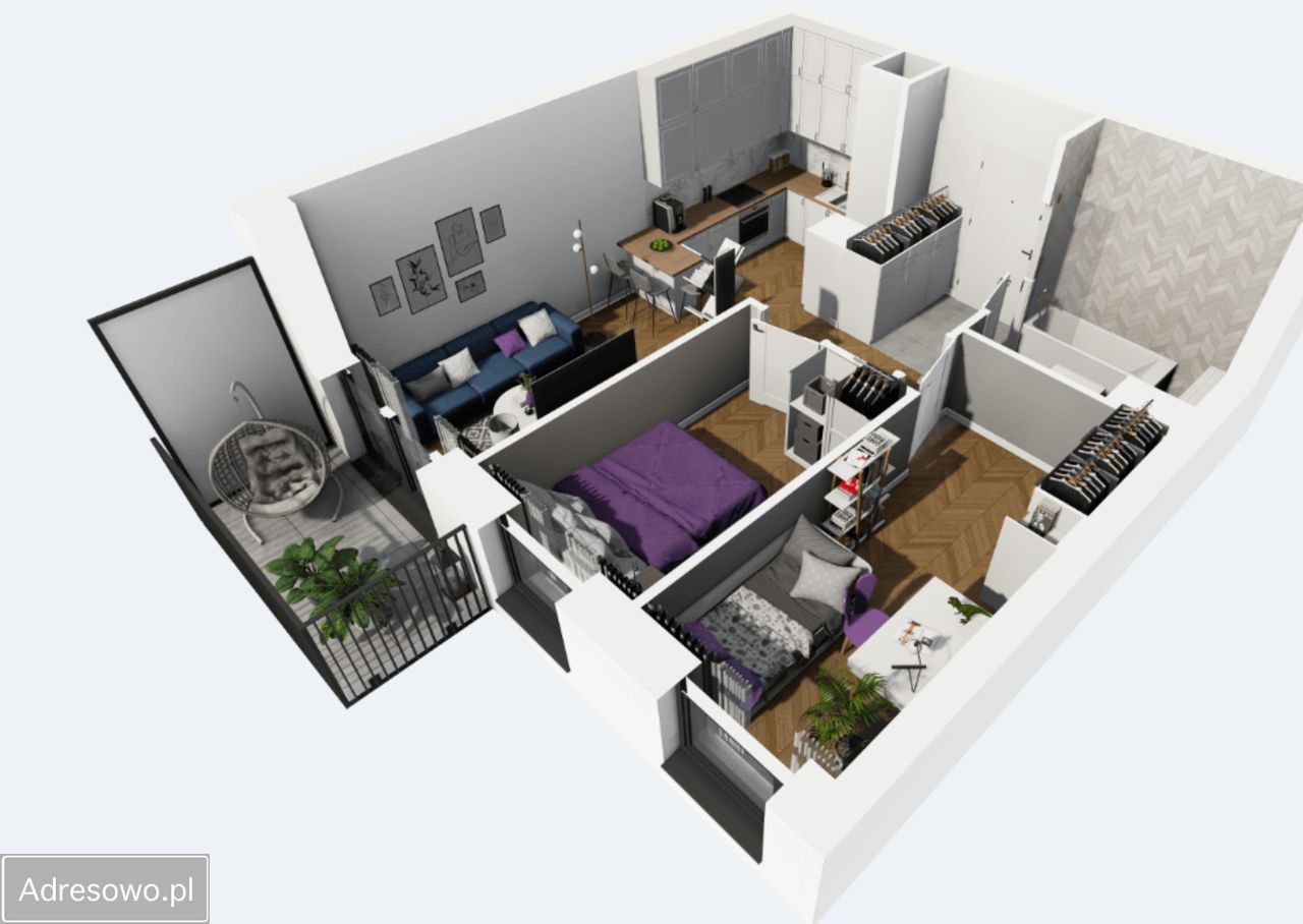 Mieszkanie 3-pokojowe Łódź Stare Polesie, al. 1 Maja. Zdjęcie 2