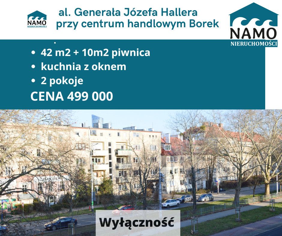 Mieszkanie 2-pokojowe Wrocław Borek, al. gen. Józefa Hallera