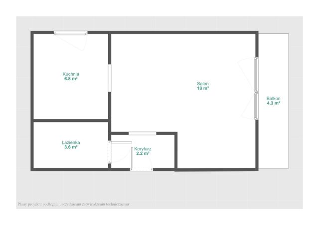 Mieszkanie 1-pokojowe Bydgoszcz Fordon, ul. Bałtycka. Zdjęcie 15