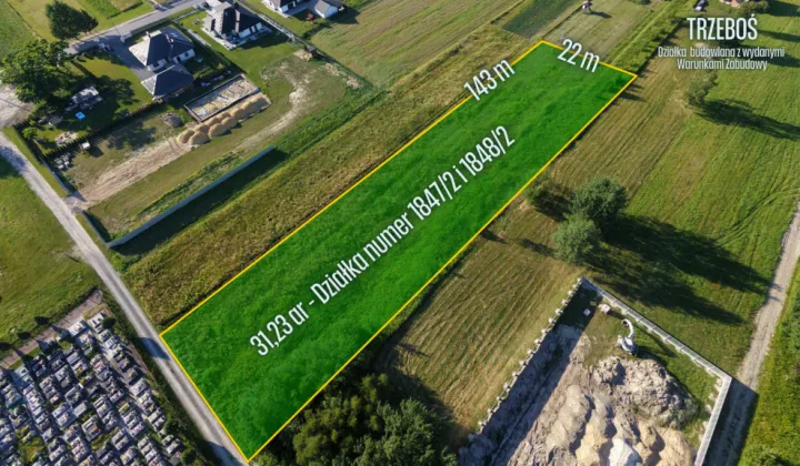 Działka budowlana Trzeboś