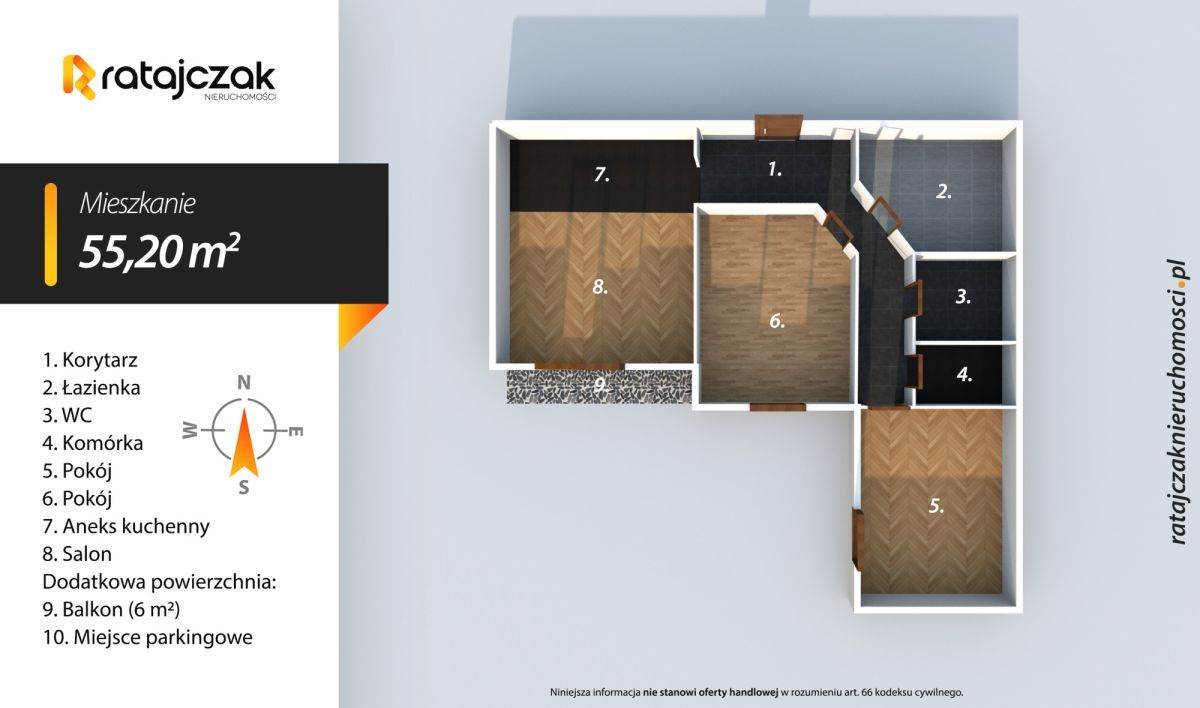 Mieszkanie 3-pokojowe Wejherowo, ul. gen. Władysława Sikorskiego. Zdjęcie 16