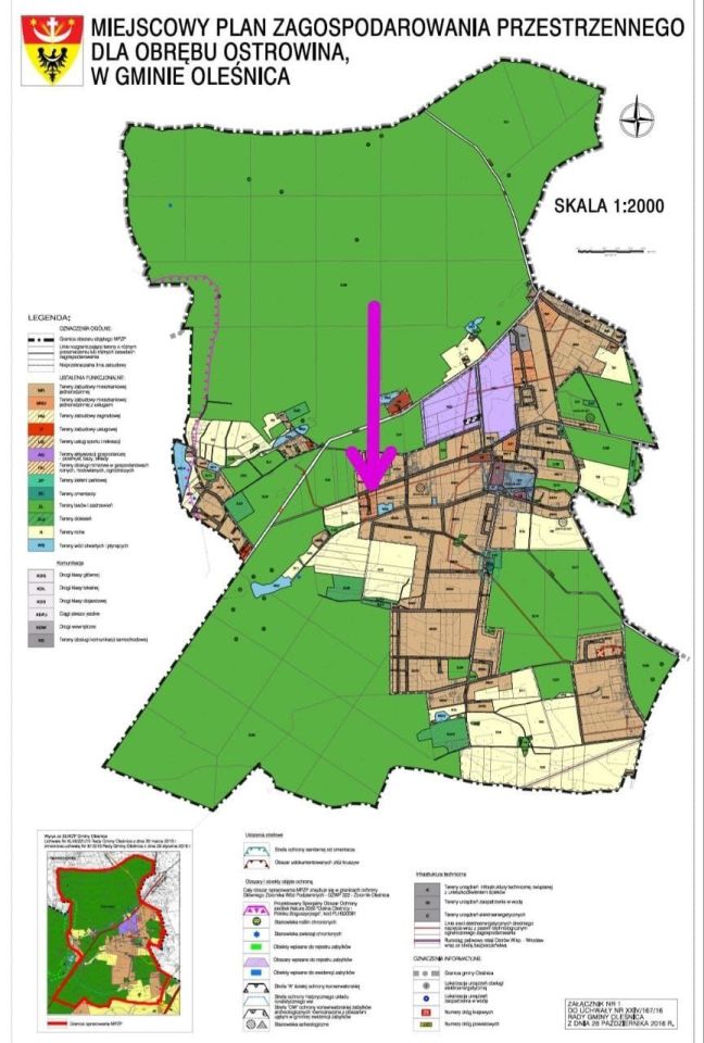 Działka budowlana Ostrowina. Zdjęcie 4