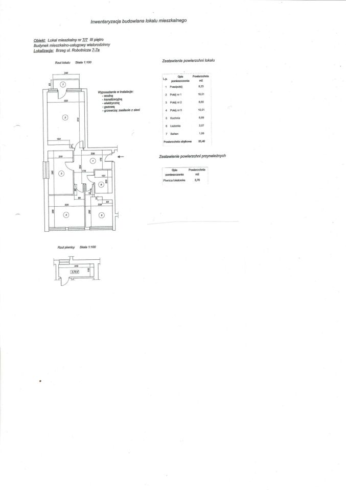 Mieszkanie 3-pokojowe Brzeg, ul. Robotnicza. Zdjęcie 2