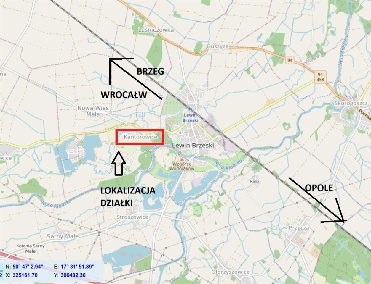 Działka rolno-budowlana Kantorowice