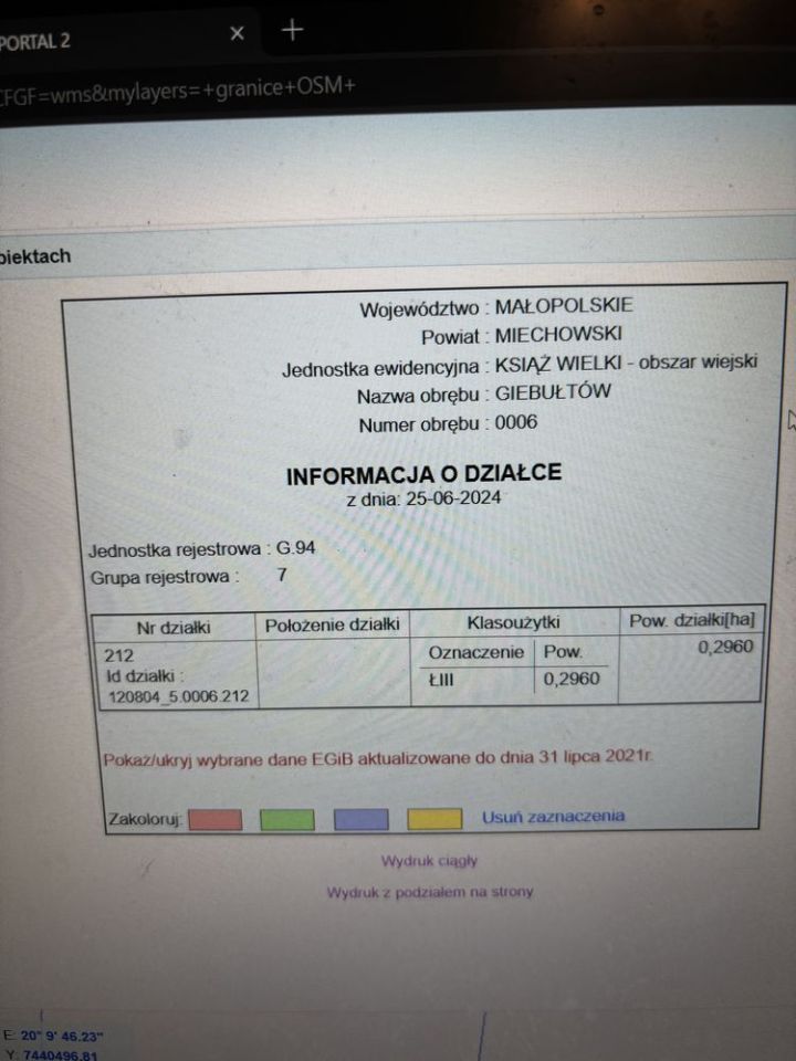 Działka rolna Giebułtów. Zdjęcie 3