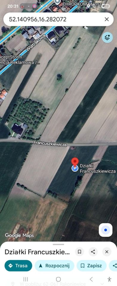 Działka budowlana Rakoniewice, ul. Francuszkiewicza. Zdjęcie 4