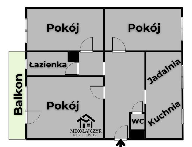 Mieszkanie 3-pokojowe Bartoszyce, ul. kard. Wyszyńskiego. Zdjęcie 14