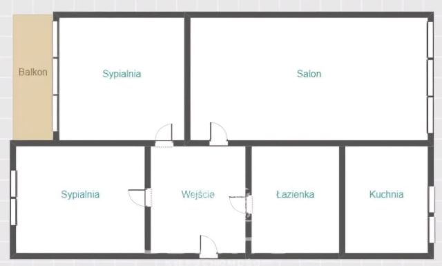 Łódź Widzew, ul. Gołębia Mieszkanie - 3 pokoje - 52 m² - 4 piętro