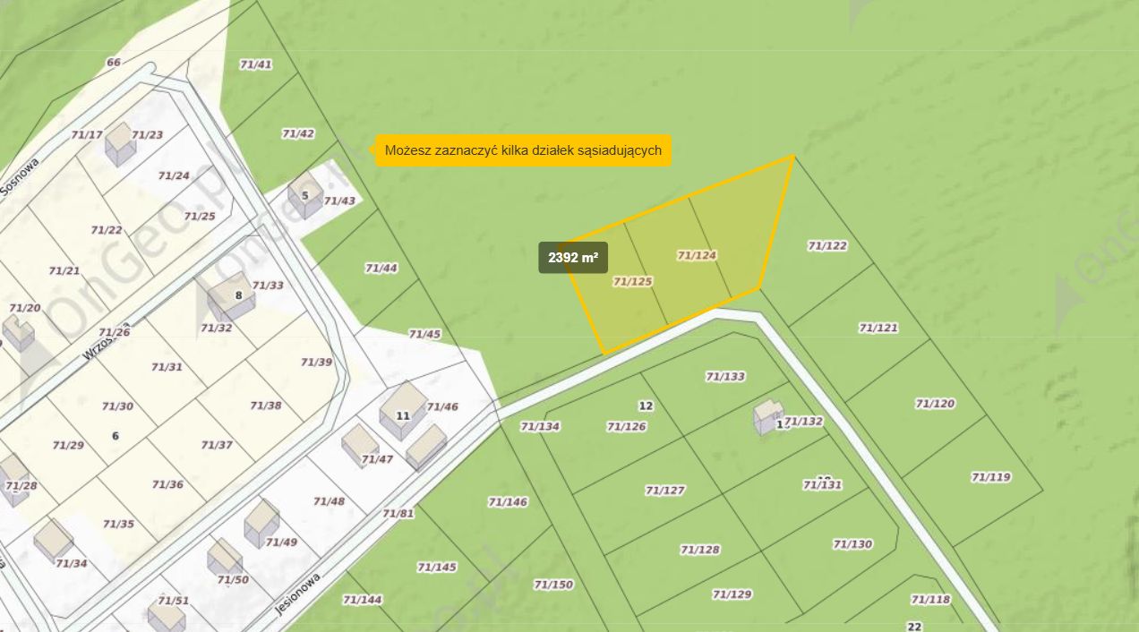 Działka rekreacyjna Faryny, ul. Dębowa