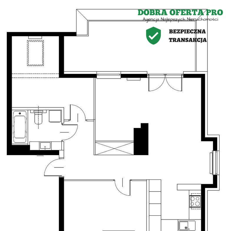 Mieszkanie 3-pokojowe Gdańsk Siedlce, ul. Bystrzycka. Zdjęcie 13