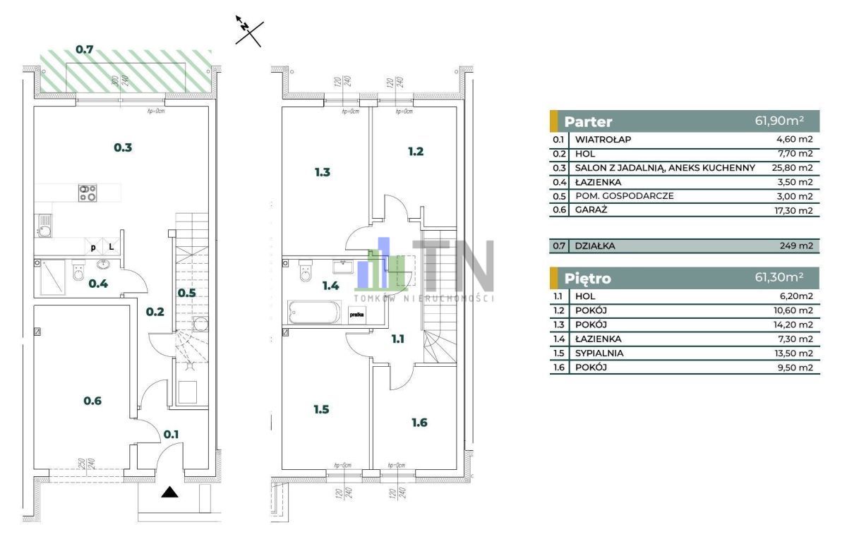 dom szeregowy, 5 pokoi Kamieniec Wrocławski. Zdjęcie 12