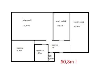 Mieszkanie 3-pokojowe Grębocin