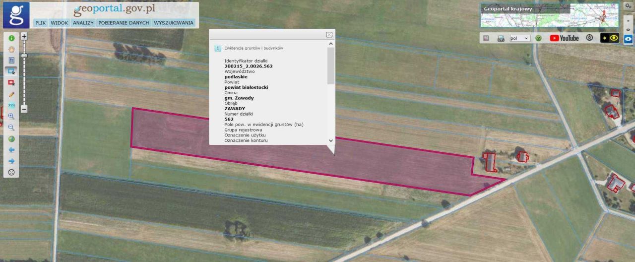 Działka rolno-budowlana Zawady, ul. Młynowa. Zdjęcie 3