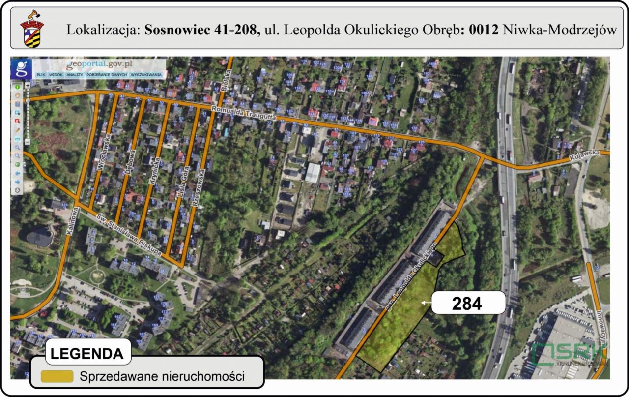 Działka Sosnowiec, ul. gen. Leopolda Okulickiego. Zdjęcie 1