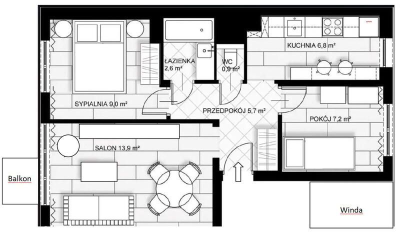 Mieszkanie 3-pokojowe Kraków Krowodrza, ul. Opolska. Zdjęcie 9