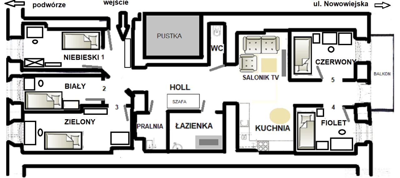 Pokój Wrocław Śródmieście, ul. Nowowiejska