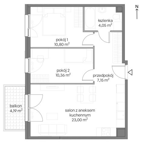 Mieszkanie 3-pokojowe Gdańsk Ujeścisko, ul. Niepołomicka. Zdjęcie 8