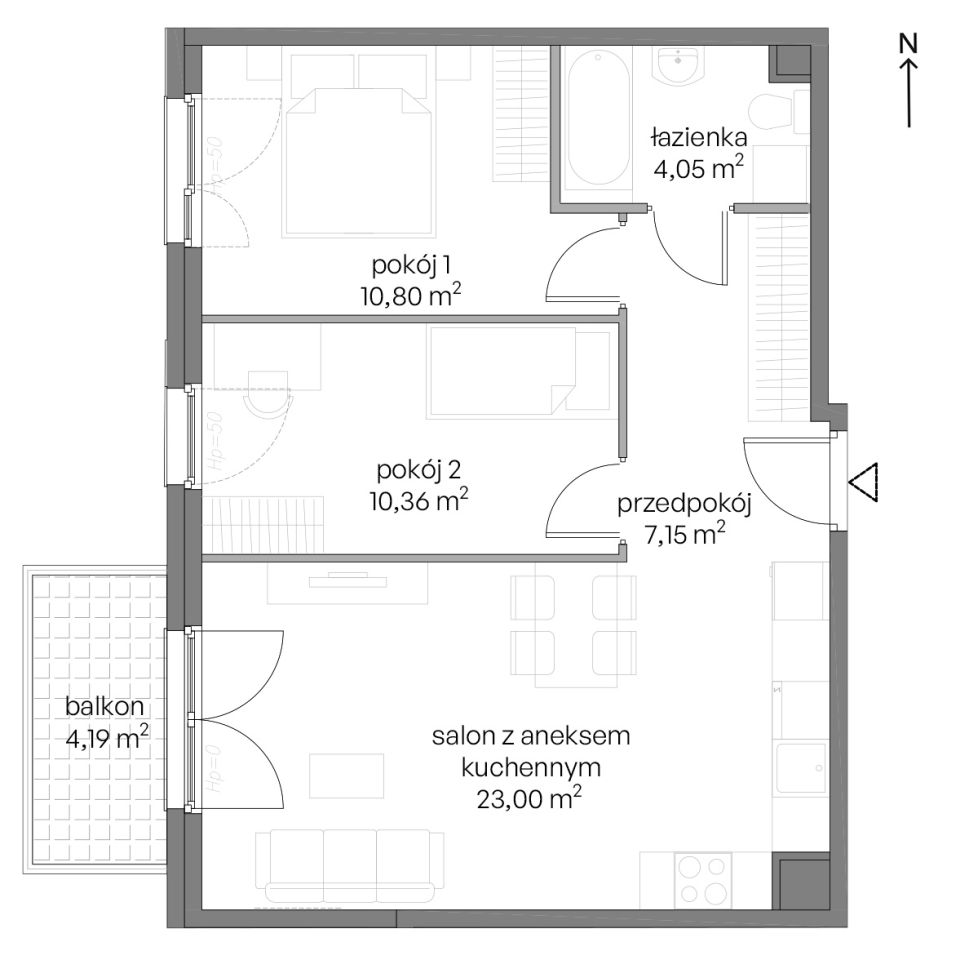 Mieszkanie 3-pokojowe Gdańsk Ujeścisko, ul. Niepołomicka. Zdjęcie 8