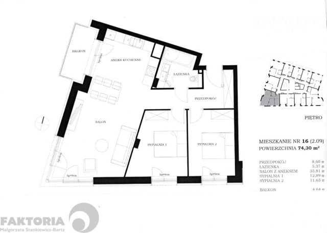 Mieszkanie 3-pokojowe Szczecin Centrum. Zdjęcie 1
