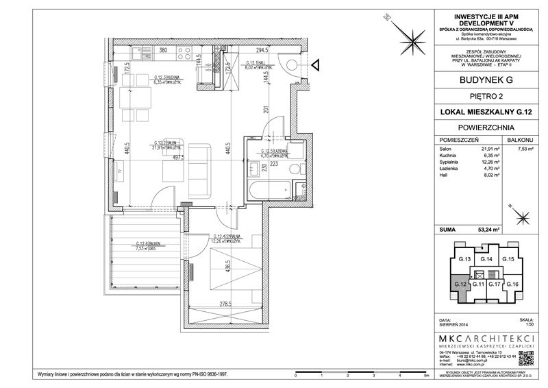 Mieszkanie 2-pokojowe Warszawa Mokotów, ul. Bluszczańska. Zdjęcie 7
