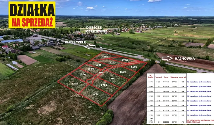 Działka budowlana Dubicze Cerkiewne, brak