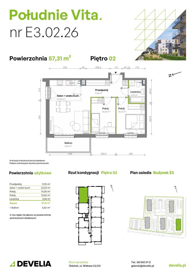 Mieszkanie 3-pokojowe Gdańsk Orunia Górna, ul. Kazimierza Wielkiego. Zdjęcie 7