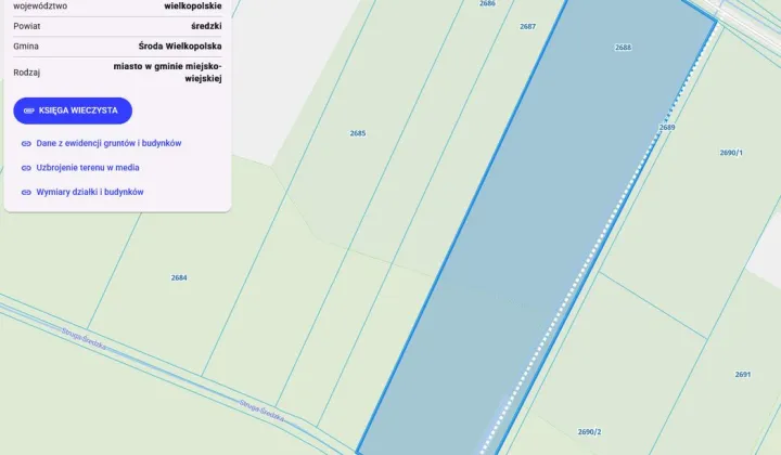 Działka budowlana Środa Wielkopolska, ul. Łąkowa