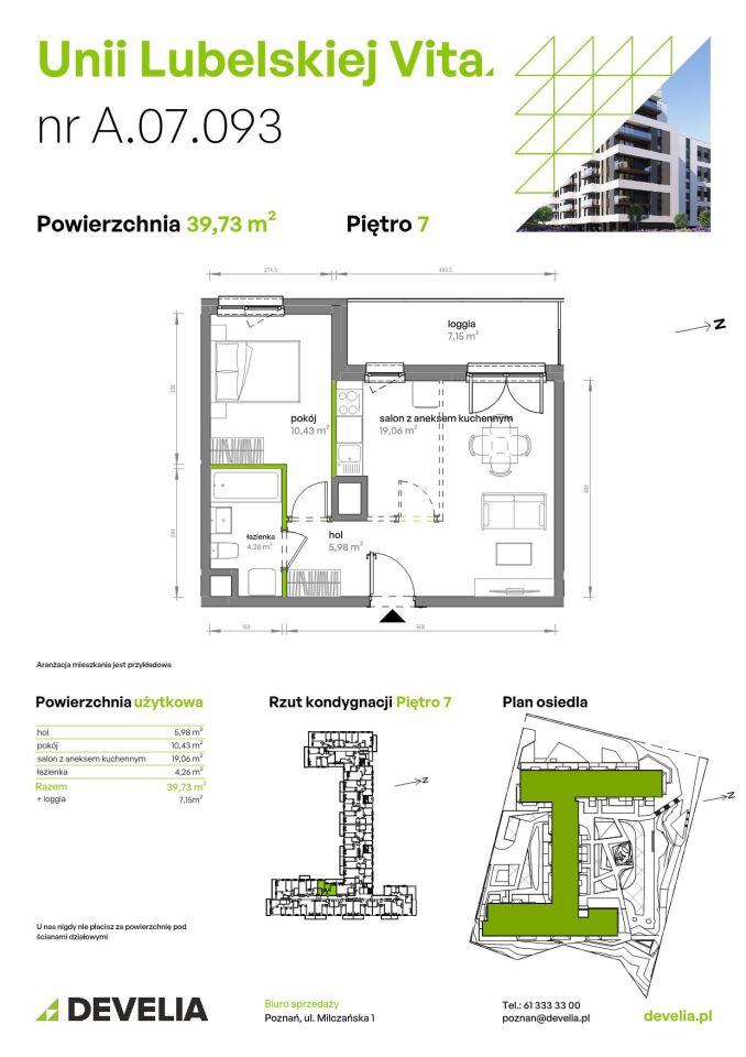 Mieszkanie 2-pokojowe Poznań Starołęka, ul. Unii Lubelskiej. Zdjęcie 7