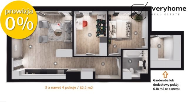 Mieszkanie 3-pokojowe Kraków Prądnik Biały, ul. Zygmunta Glogera. Zdjęcie 2