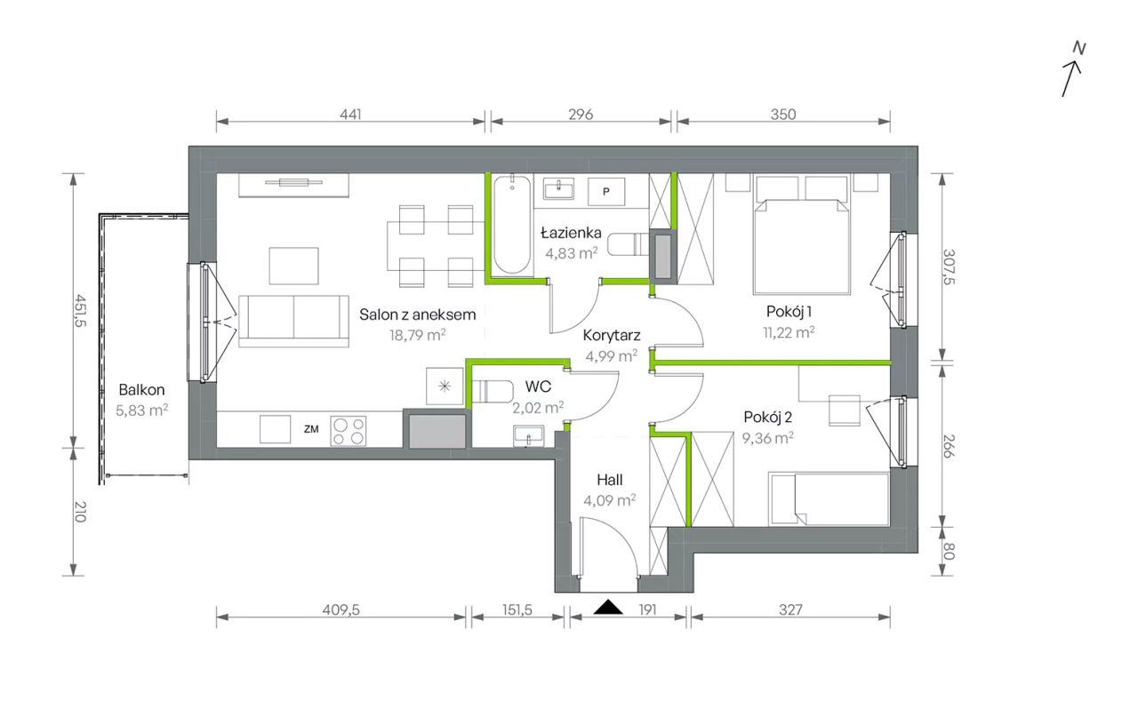 Mieszkanie 3-pokojowe Warszawa Targówek, ul. Oliwska. Zdjęcie 16