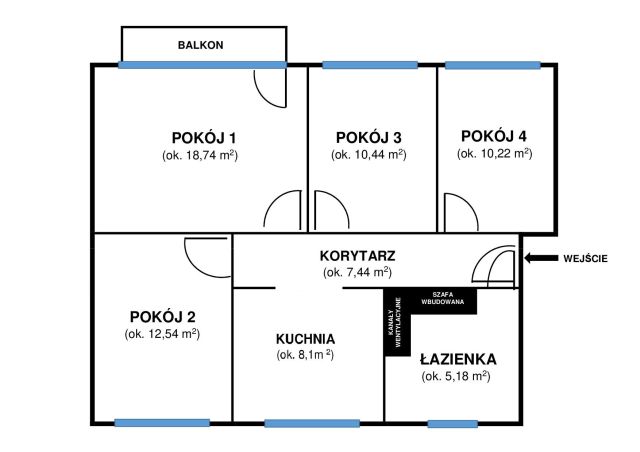 Mieszkanie 4-pokojowe Lipka, os. Szkolna. Zdjęcie 2