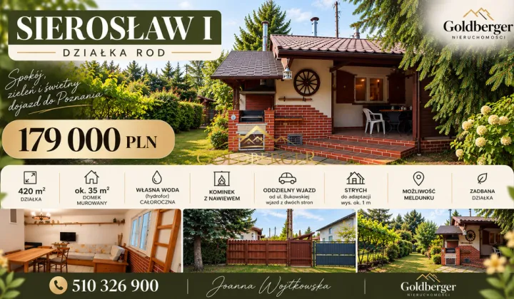 Działka rekreacyjna Sierosław, ul. Bukowska