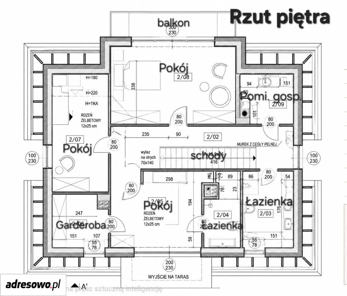 dom wolnostojący, 5 pokoi Kościelna Wieś, ul. Poligonowa. Zdjęcie 22