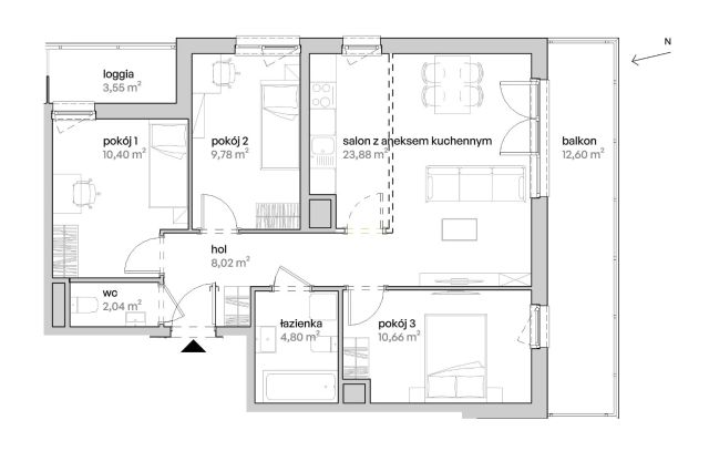 Mieszkanie 4-pokojowe Poznań Starołęka, ul. Unii Lubelskiej. Zdjęcie 7