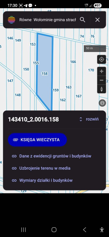 Działka rolna Równe
