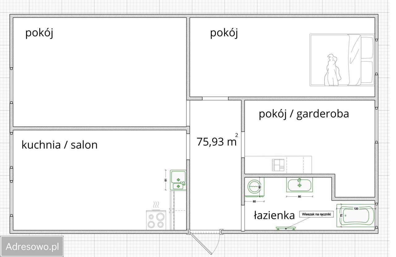 Mieszkanie 3-pokojowe Wrocław Borek, al. gen. Józefa Hallera. Zdjęcie 9