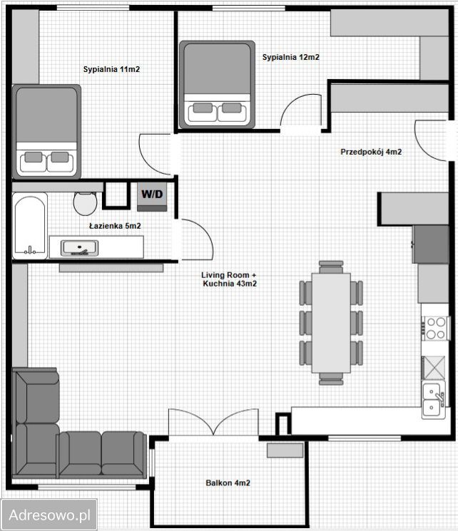 Mieszkanie 3-pokojowe Warszawa Bemowo, ul. Batalionów Chłopskich. Zdjęcie 12