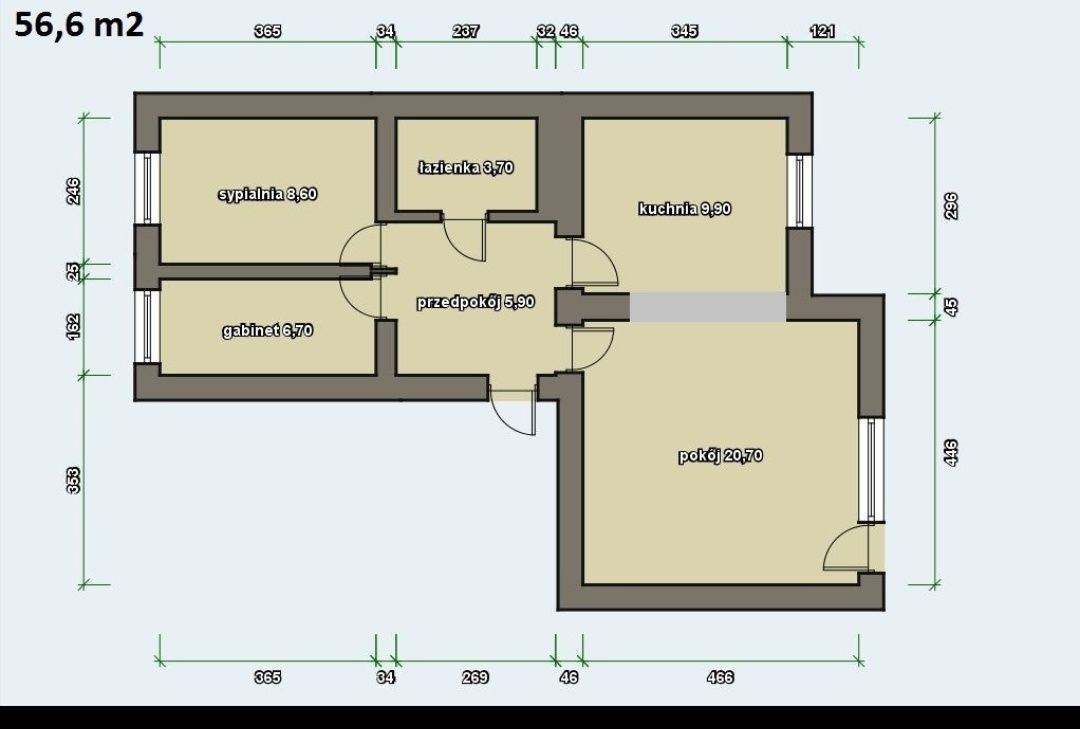 Mieszkanie 3-pokojowe Ostrów. Zdjęcie 6