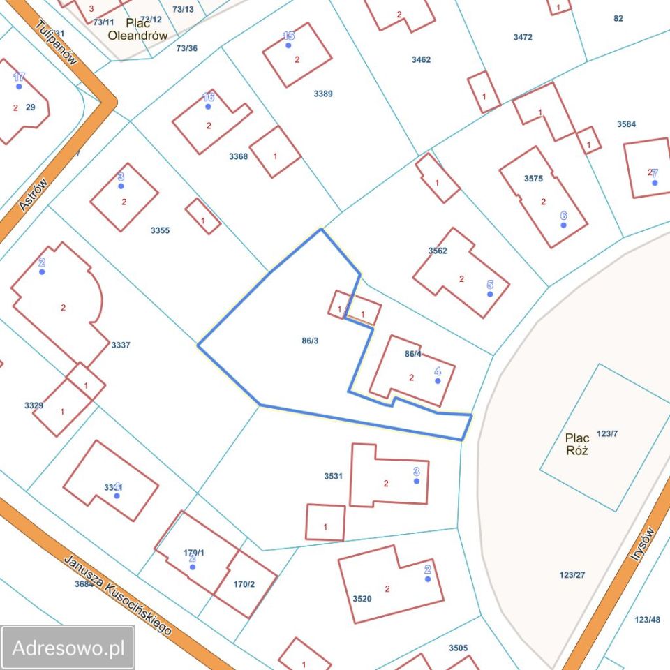Działka budowlana Opole Chabrów, pl. Róż. Zdjęcie 2
